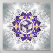 Antahkarana in Lotus Mandala-Amethyst en Pearl Poster (Voorkant)
