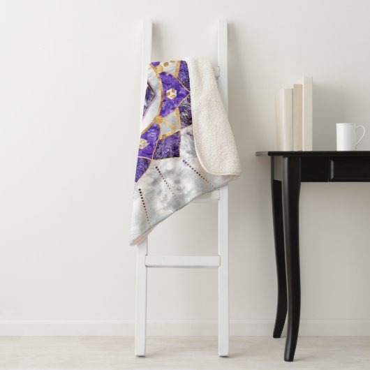 Antahkarana in Lotus Mandala-Amethyst en Pearl Sherpa Deken (In situ)