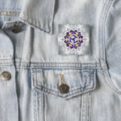 Antahkarana in Lotus Mandala-Amethyst en Pearl Vierkante Button 5,1 Cm (In situ)