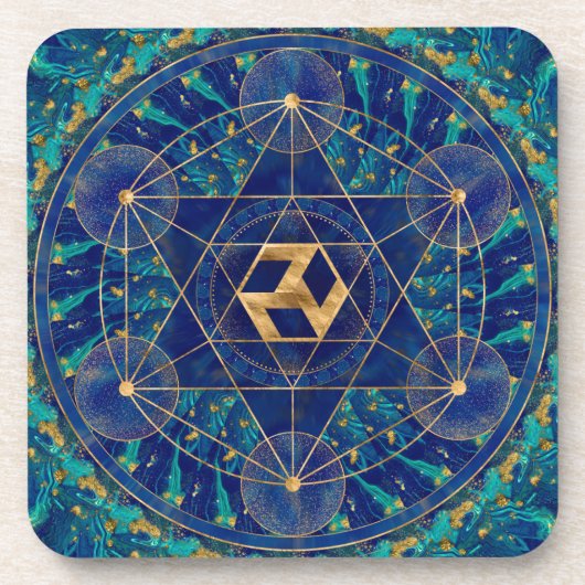 Antahkarana in Sacred Geometry Ornament Bier Onderzetter (Voorkant)