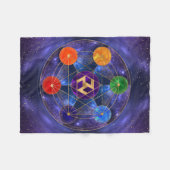 Antahkarana in Sacred Geometry Ornament - Nebula Fleece Deken (Voorkant (Horizontaal))