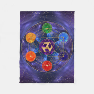 Antahkarana in Sacred Geometry Ornament - Nebula Fleece Deken