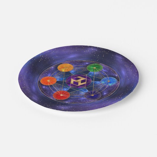Antahkarana in Sacred Geometry Ornament - Nebula Papieren Bordje (Gekanteld)