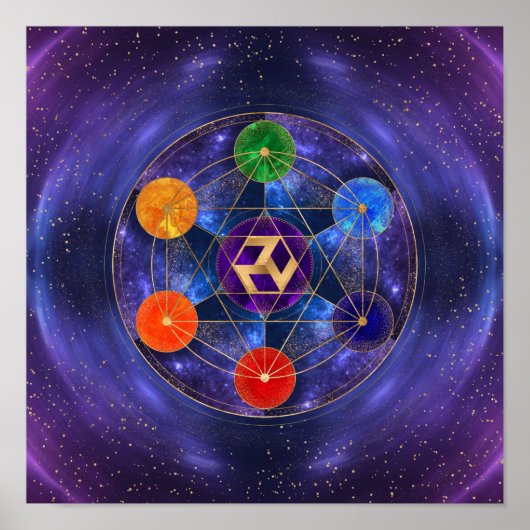 Antahkarana in Sacred Geometry Ornament - Nebula Poster (Voorkant)