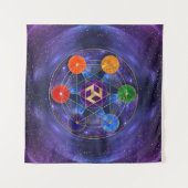 Antahkarana in Sacred Geometry Ornament - Nebula Wandkleed (Voorkant (horizontaal))