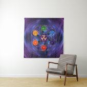 Antahkarana in Sacred Geometry Ornament - Nebula Wandkleed (In situ)