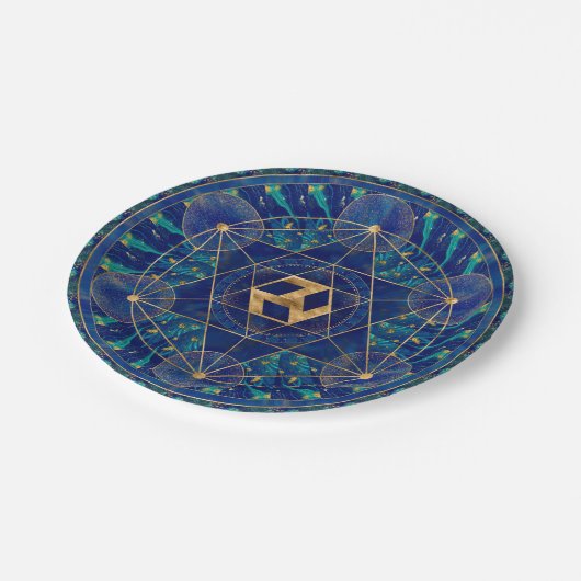 Antahkarana in Sacred Geometry Ornament Papieren Bordje (Gekanteld)