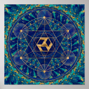 Antahkarana in Sacred Geometry Ornament Poster
