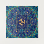 Antahkarana in Sacred Geometry Ornament Wandkleed (Voorkant (horizontaal))