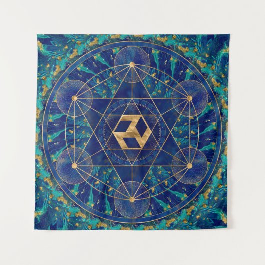 Antahkarana in Sacred Geometry Ornament Wandkleed (Voorkant)