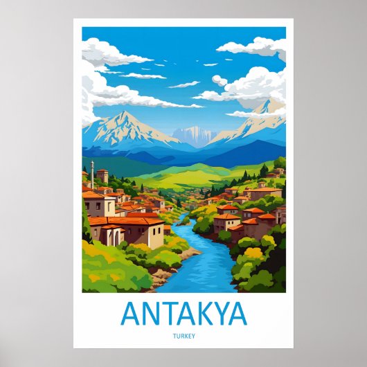 Antakya Reispark Ski Poster Nationaal Vintage (Voorkant)