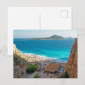 Antalya Eyebrow Kaputas Beach. Turkije Feestdagenkaart (Voorkant / Achterkant)