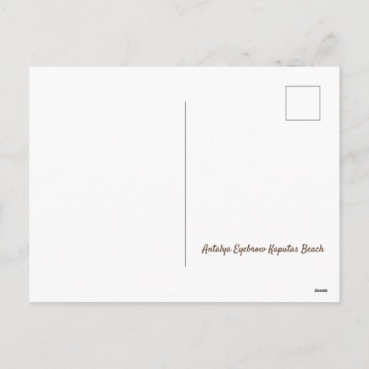 Antalya Eyebrow Kaputas Beach. Turkije Feestdagenkaart (Achterkant)