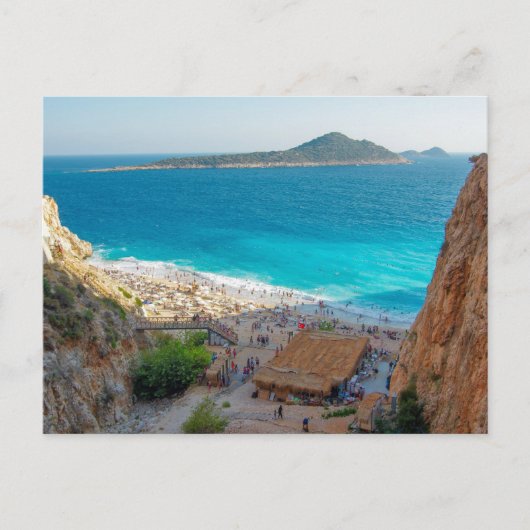 Antalya Eyebrow Kaputas Beach. Turkije Feestdagenkaart (Voorkant)