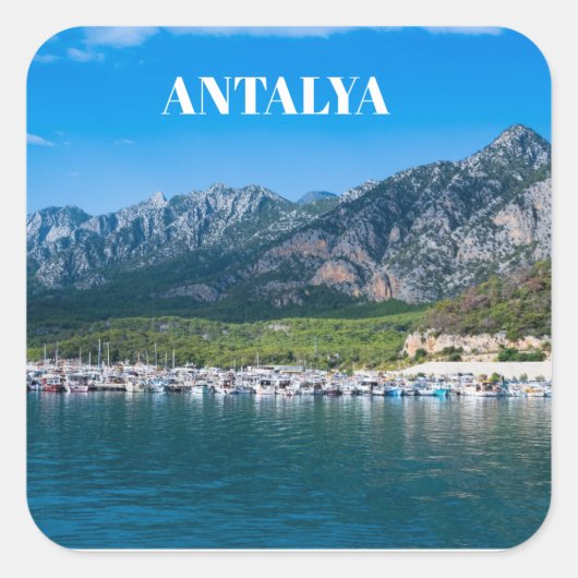 Antalya in der Türkei Vierkante Sticker (Voorkant)