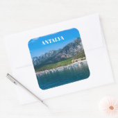 Antalya in der Türkei Vierkante Sticker (Envelop)