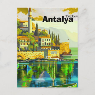 Antalya Reis Poster Kunst, Antalya Turkije Postca Briefkaart