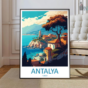 Antalya Reisprent Muur Kunst Antalya Muur Decorati Poster