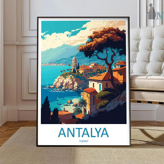Antalya Reisprent Muur Kunst Antalya Muur Decorati Poster