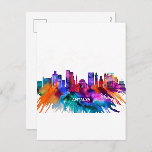 Antalya Skyline Feestdagenkaart (Voorkant / Achterkant)