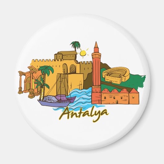Antalya Turkey Magneet (Voorkant)