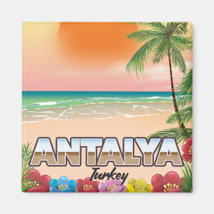 Antalya Turkey strand rester poster Magneet