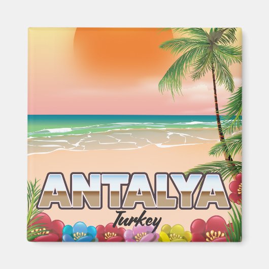 Antalya Turkey strand rester poster Magneet (Voorkant)