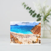 Antalya Turkije Beach Vakantie Briefkaart (Staand voorkant)
