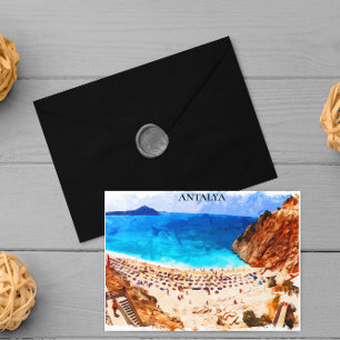 Antalya Turkije Beach Vakantie Briefkaart