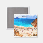 Antalya Turkije Beach Vakantie Magneet (Voorkant / Achterkant)