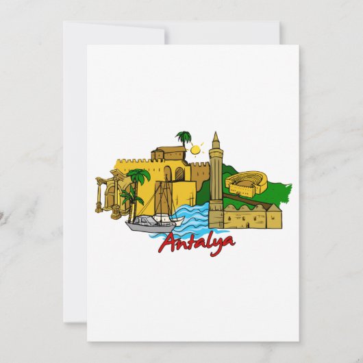 Antalya - Turkije Kaart (Voorkant)