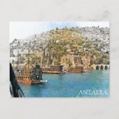 Antalya Turkije Kustgebied Uitzicht Briefkaart (Voorkant)