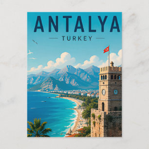 Antalya Turkije Middellandse Zeekust Oude Stad Briefkaart