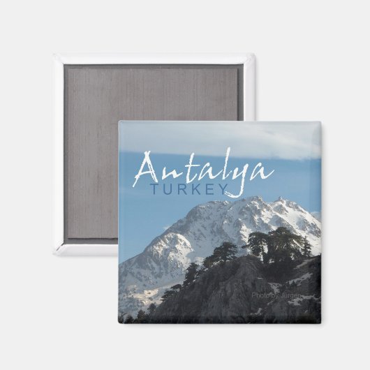 Antalya Turkije Mountain Scene Koelkast Magneet (Voorkant / Achterkant)