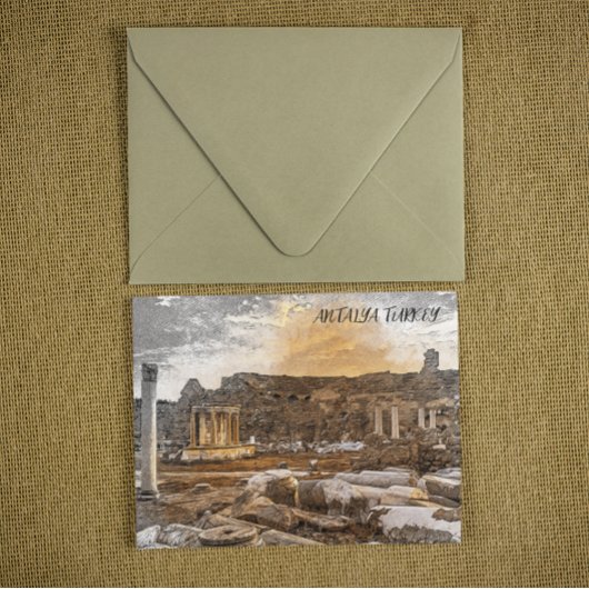 Antalya Turkije Oude reizen Briefkaart