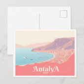 Antalya Turkije Pastelreizen Briefkaart (Voorkant / Achterkant)