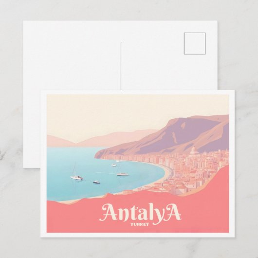 Antalya Turkije Pastelreizen Briefkaart (Voorkant / Achterkant)
