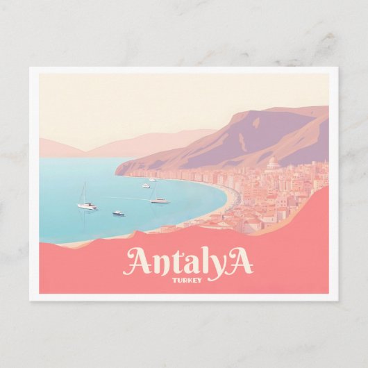 Antalya Turkije Pastelreizen Briefkaart (Voorkant)