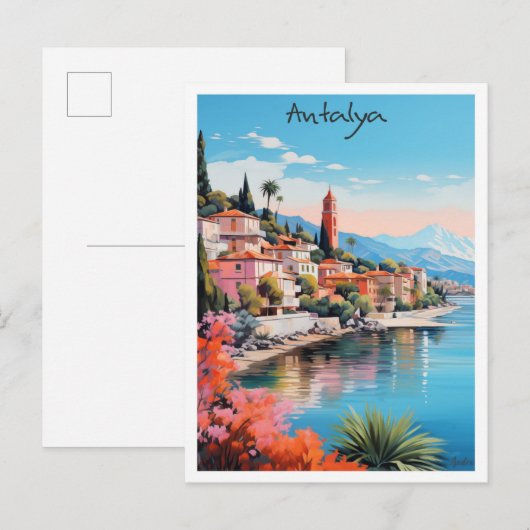 Antalya Turkije Reis Esthetisch Briefkaart (Voorkant / Achterkant)