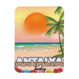 Antalya Turkije strand reisposter Magneet