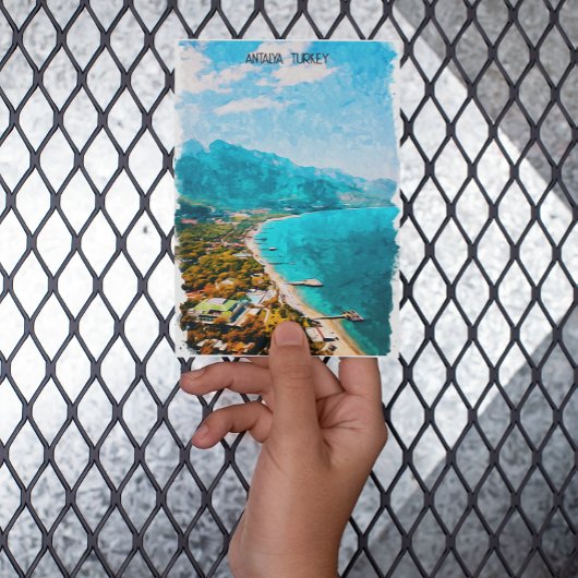 Antalya Turkije Waterverf illustratie Briefkaart
