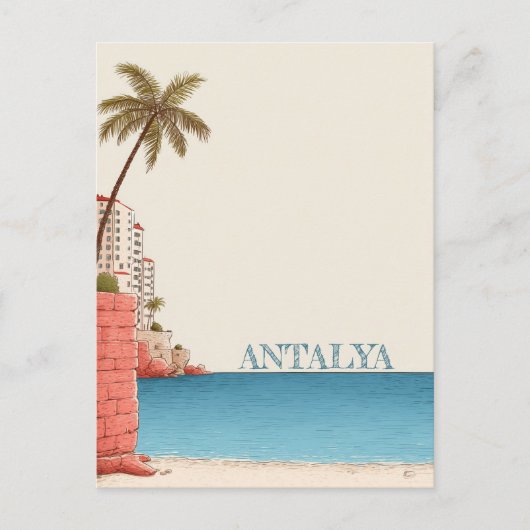 Antalya TurkiyeReizen Briefkaart (Voorkant)