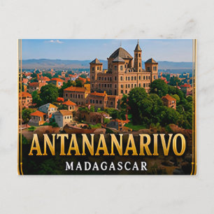 Antananarivo Hooglandgezichten en Malagassisch erf Briefkaart