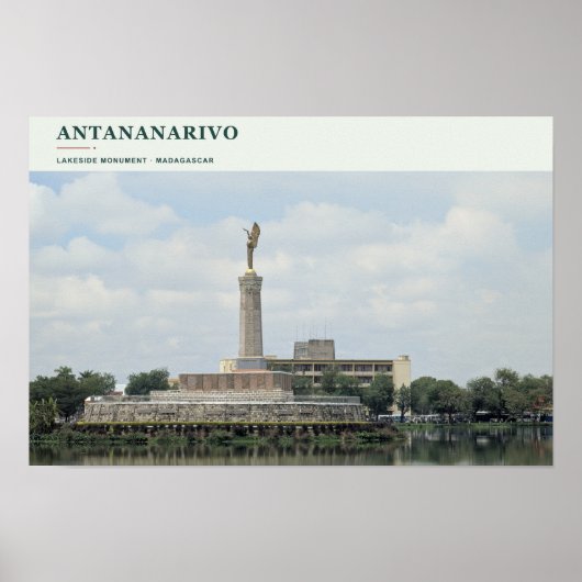 Antananarivo meer monument poster (Voorkant)