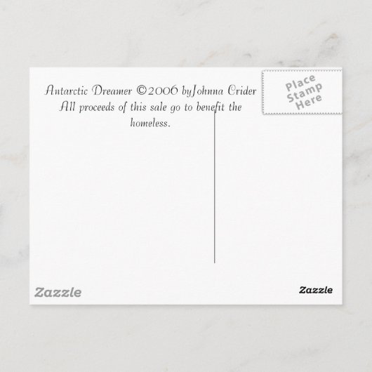 Antarctic Dreamer Postcard Briefkaart (Achterkant)