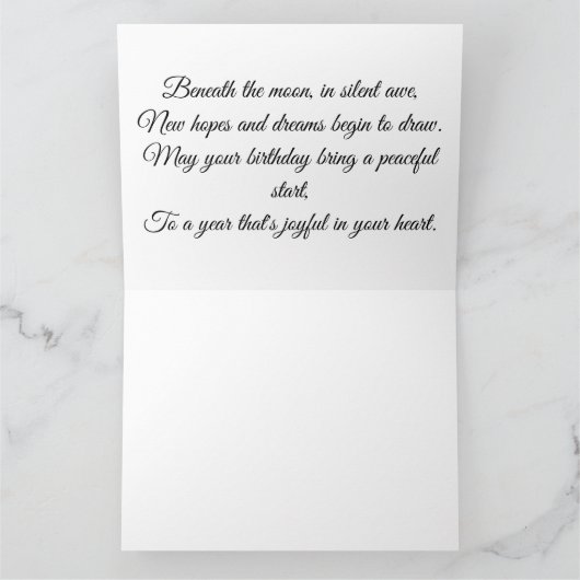 Antarctic Moonlit Vigil Kaart (Binnen)