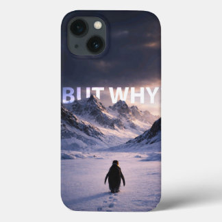 Antarctic Solitude: Penguin "But Why?" Quest Art Case-Mate iPhone Case
