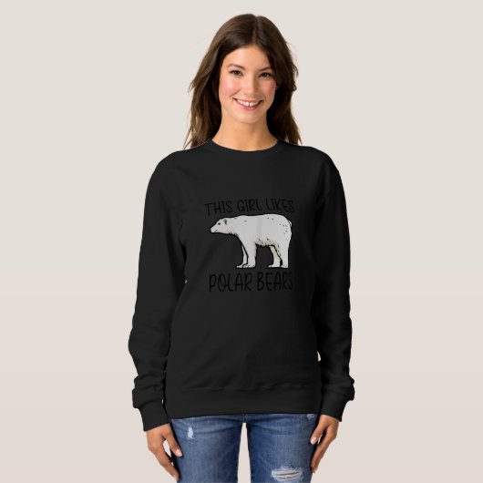 Antarctic Wildlife Cute Polar Bears Wilderness Trui (Voorkant volledig)