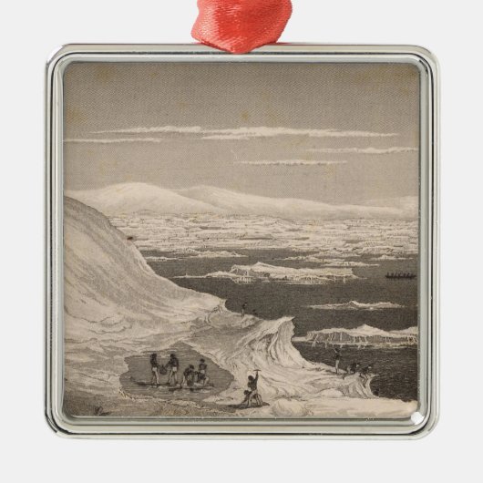 Antarctica 2 metalen ornament (Voorkant)