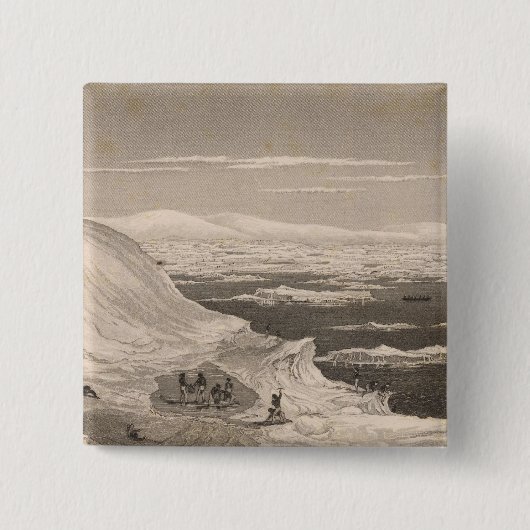 Antarctica 2 vierkante button 5,1 cm (Voorkant)